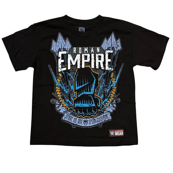 WWE Other - Roman Reigns WWE Authentic Spare No One Spear Everyone Youth Large Black T-Shirt